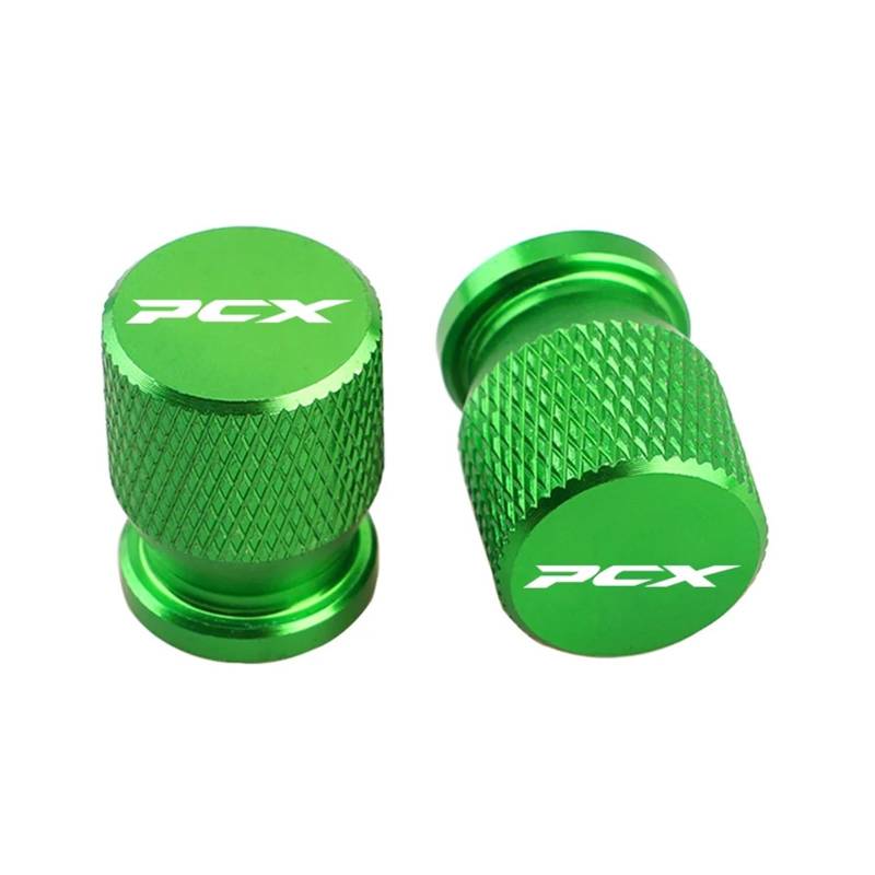 Motorrad-Ventilkernkappe Für Hon@&da PCX125 PCX150 PCX160 PCX 160 PCX 150 PCX 125 Motorrad Reifen Ventil Air Port Stem Cap Abdeckung Stecker CNC Aluminium(Green PCX) von ENGEBS