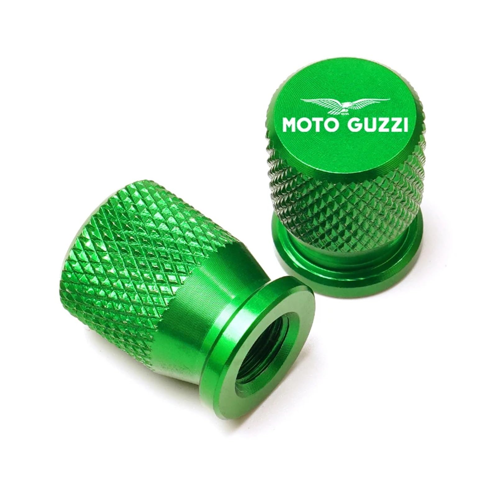 Motorrad-Ventilkernkappe Für Moto Guzzi V9 Roamer/Bobber/V85 TT/V7 Stein/Spezielle Motorrad Reifen Ventil Air Port Stem Abdeckung Kappe Stecker CNC Zubehör(Green) von ENGEBS