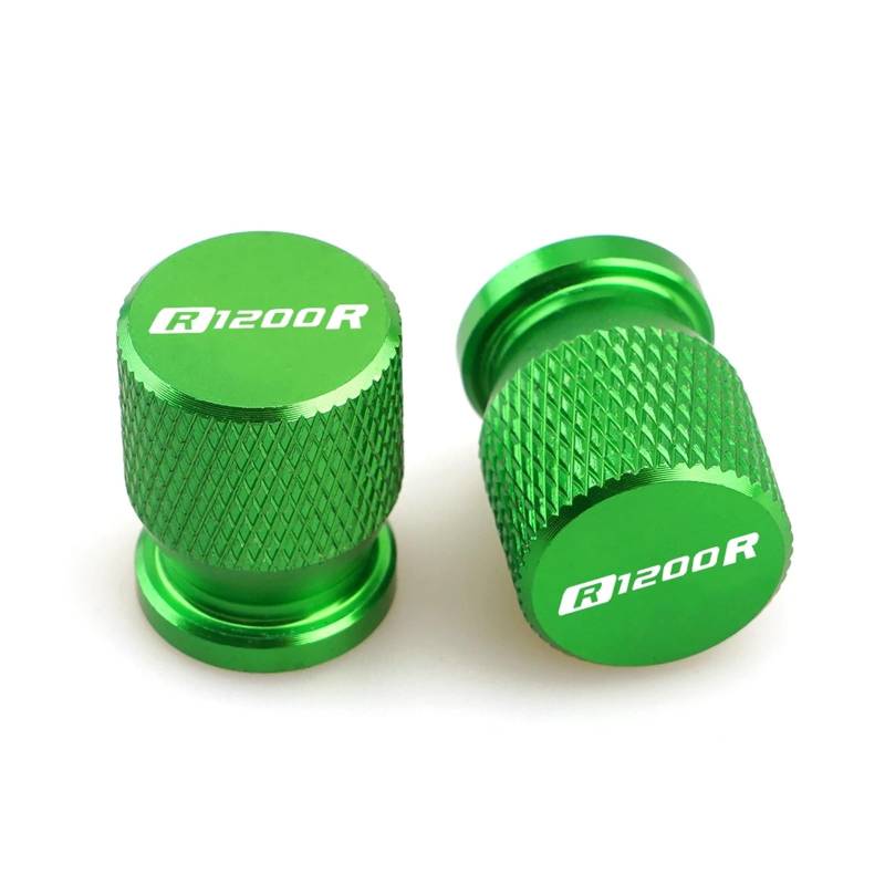 Motorrad-Ventilkernkappe Für R1200R R1200r Motorrad Universal CNC Zubehör Reifen Ventil Air Port Stem Covers Kappe Stecker(Green) von ENGEBS