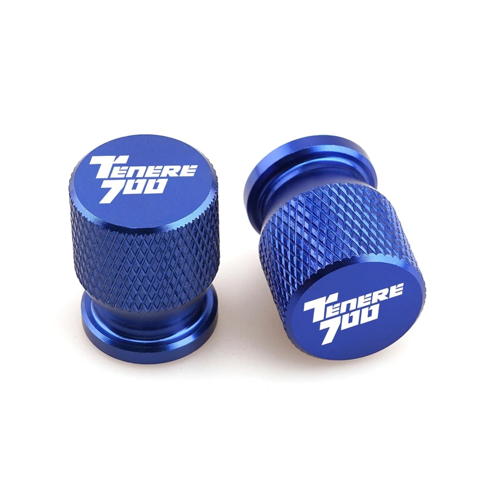 Motorrad-Ventilkernkappe Für TENERE700 Tenere700 Motorrad Universal Reifen Ventil Air Port Stem Abdeckung Kappe Stecker CNC Aluminium Zubehör(Blue) von ENGEBS