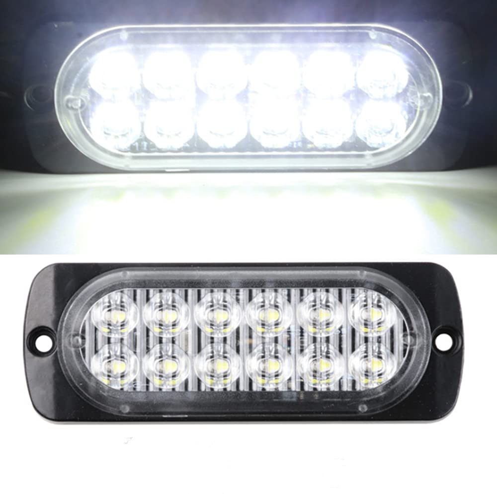 LED-Seitenmarkierungsleuchten, Seitenmarkierungs-LED-Leuchten 4PCS 12 LED Auto Car Truck Trailer Caravan Seitenmarkierungsleuchte 12V 24V (Weiß) von ENH