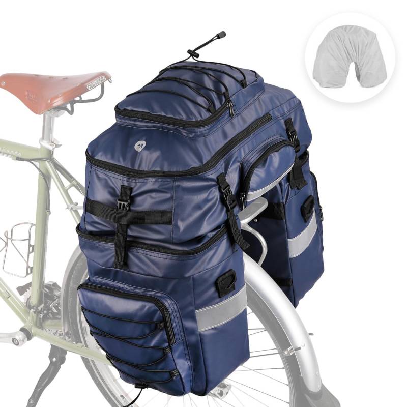 ENJOHOS Fahrrad Gepäckträgertasche 3 in 1 Fahrradtasche Wasserdicht Satteltasche für Fahrräder Taschen für Heckträger Sitztasche 65L Fahrradträger Kofferraumtasche Fahrradrucksack Umhängetasche mit von ENJOHOS