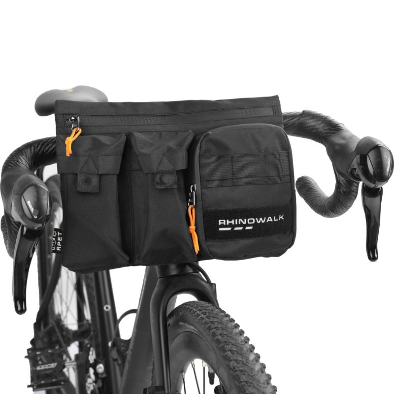 ENJOHOS Fahrrad Lenkertasche Fahrrad Fronttasche Umhängetasche Aufbewahrungstasche mit Schulterriemen für Rennrad Mountainbike Radfahren Reisen (Schwarz) von ENJOHOS