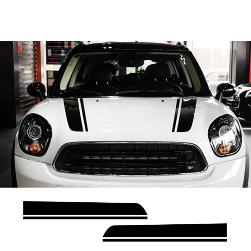 Auto-Styling-Motorhaubenaufkleber, Kopfstreifen-Aufkleber, für M=INI Cooper One S JCW Countryman Clubman R55 R60 R61 F54 F55 F56 Autozubehör von ENJOYOU