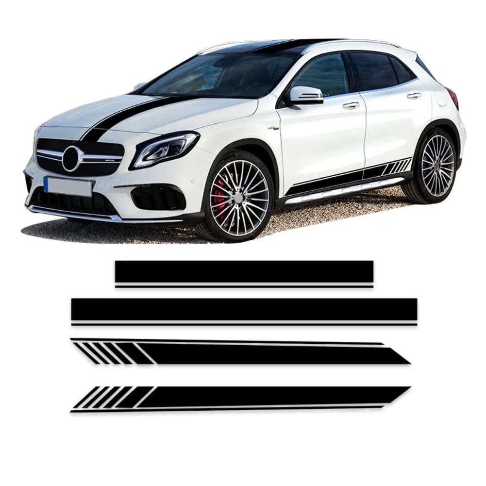 Edition 1 Autotür-Seitenstreifen-Aufkleber, Motorhaube, Heck-Body-Kit, Aufkleber, für M=ercedes B=ENZ GLA-Klasse GLA45 AMG X156 GLA200 H247 GLA250 von ENJOYOU