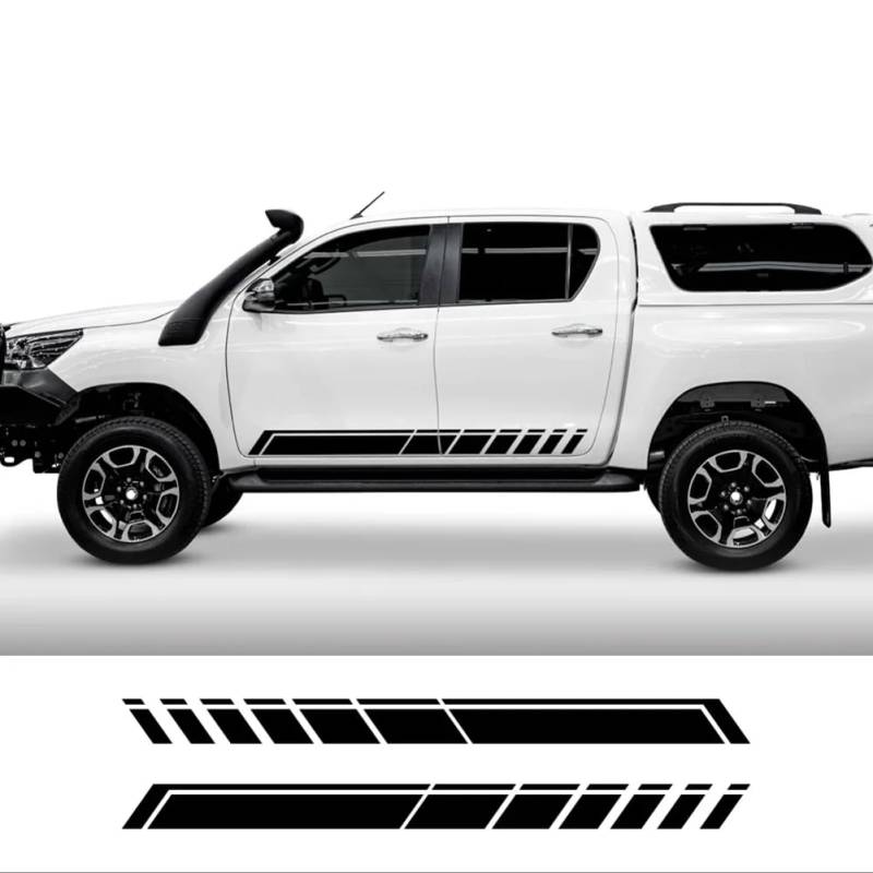 Pickup Autoaufkleber Abziehbild Grafikaufkleber Streifensatz, Für Toyota Hilux VIGO Tür 2008-2016 PVC-Aufkleber Autoaußenzubehör von ENJOYOU