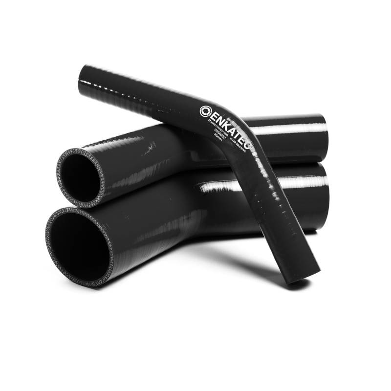 ENKATEC® 45° Silikonschlauch Silikonbogen Ladeluftschlauch Turboschlauch Kühlerschlauch ID 13-114mm *Größe wählbar*, Farbe :Schwarz, Innendurchmesser:114mm von ENKATEC STRONG CONNECTIONS - CLEAR SOLUTIONS