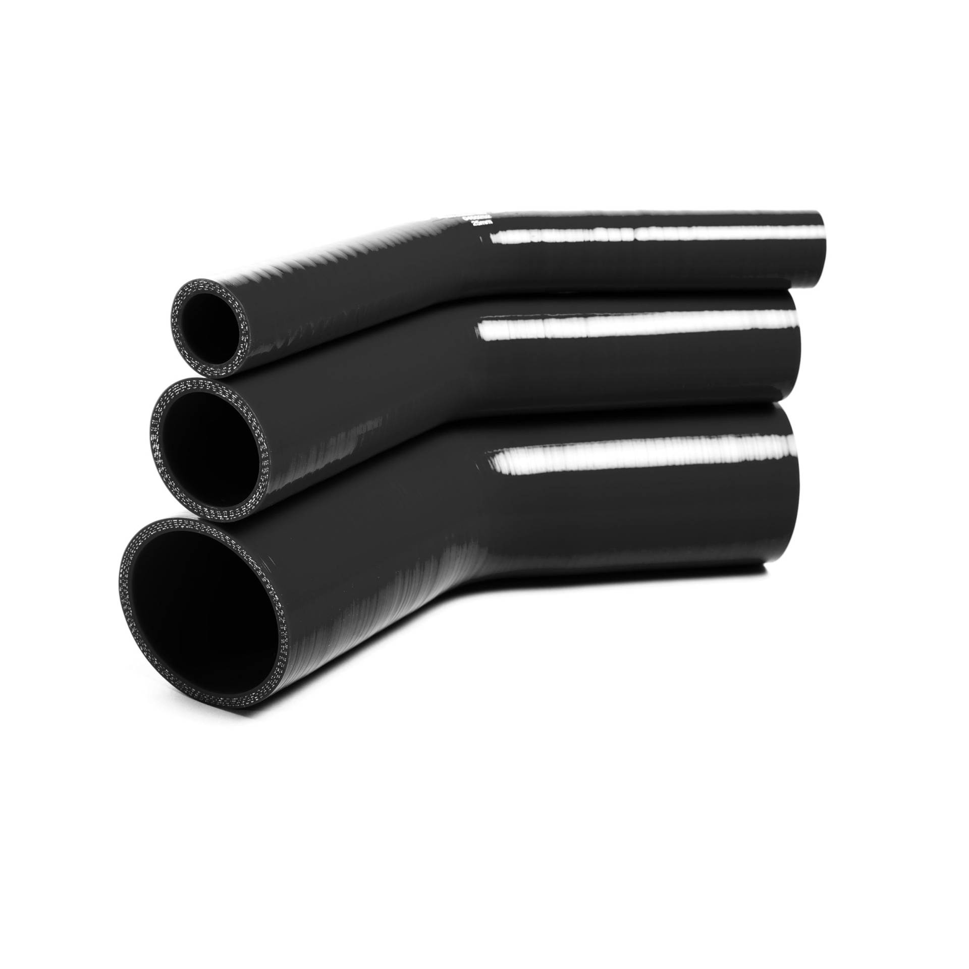 ENKATEC® 45° Silikonschlauch Silikonbogen Ladeluftschlauch Turboschlauch Kühlerschlauch ID 13-114mm *Größe wählbar*, Farbe :Schwarz, Innendurchmesser:28mm von ENKATEC STRONG CONNECTIONS - CLEAR SOLUTIONS