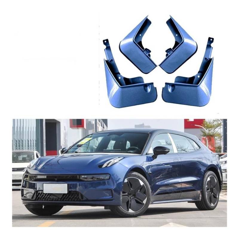 Auto Schmutzfänger Vorne Hinten Schmutzfänger Spray Backen Farbe Kotflügel Schlamm Schutz Splash Flaps Auto Kotflügel Für Zeekr 001 Zubehör 2021 2024 2023 2022 Kotflügelspritzschutz(Blanc) von ENLIGMA