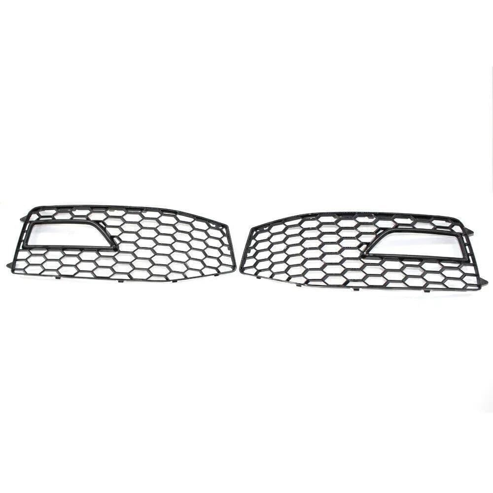 Kühlergrill Auto 2X Style Nebelscheinwerfer Lampenabdeckung Grill Für A4 B8.5 S-Line S4 2012-2015 Mesh Frontstoßstange Unterer Grill RS4 Frontgrill von ENSAJRD