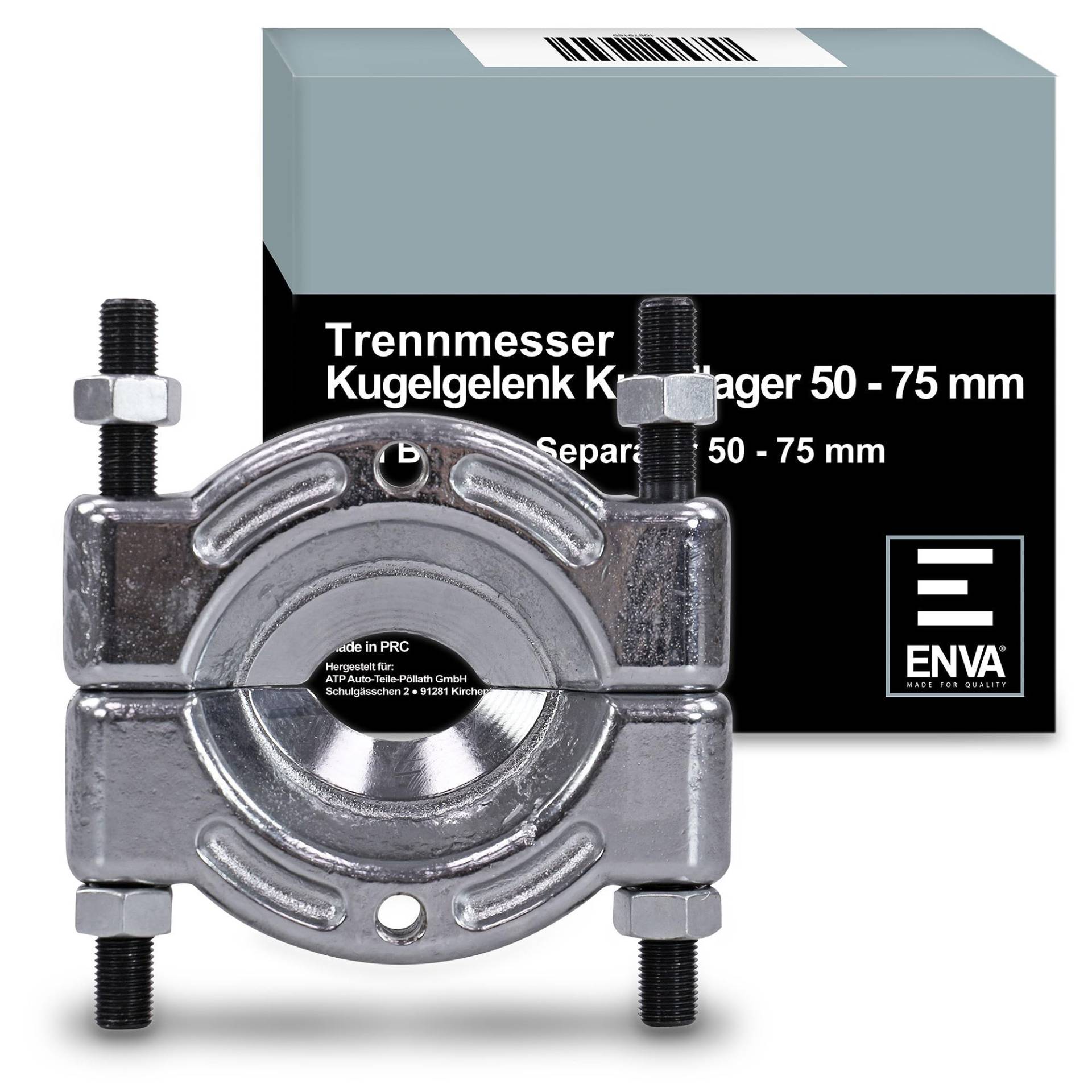 ENVA Trennmesser Kugelgelenk Kugellager Abzieher 50-75mm Präzises Ausbauwerkzeug für Lager, Zahnräder und Buchsen von ENVA MADE FOR QUALITY