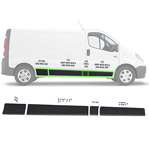 Seitentürleisten Leisten Set Rechts für Trafic MK2 01-14 LWB (4 Stück) von ENVA