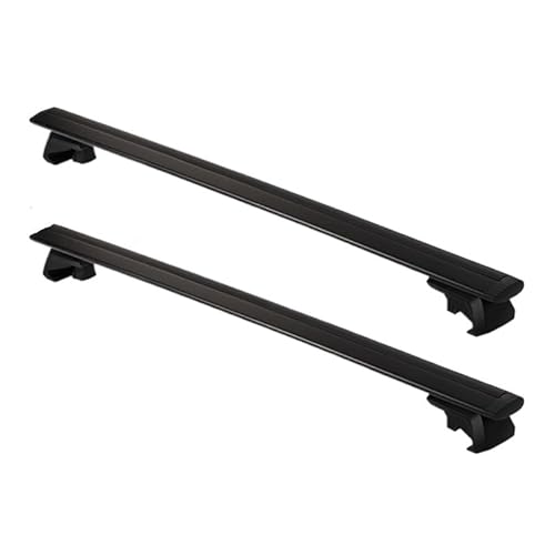 EPBRJMD 140 cm Schwarz und Silber Auto Dachgepäckträger Wing Bar Universal Auto Top Arc geformt Aluminiumlegierung Last Stange Premium Aerodynamische(Black 140cm -8cm) von EPBRJMD