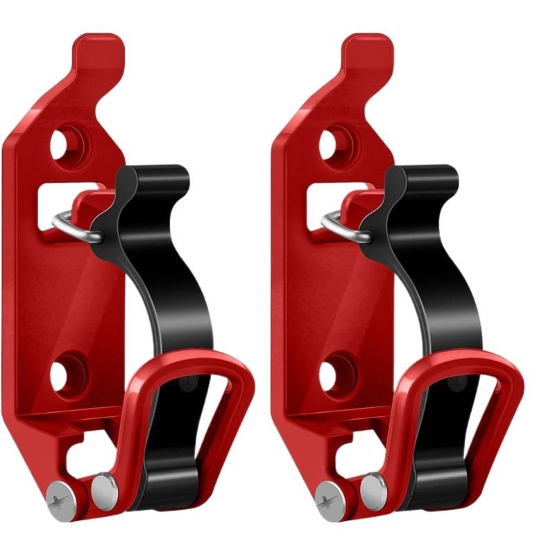 EPBRJMD 2/4 STK Schaufelhalter Auto Gepäckträgerhalter Werkzeug Schnellspanner Schaufel Axt Wandhalterung for Autoanhänger Wohnmobil Boot(Red 2PCS) von EPBRJMD