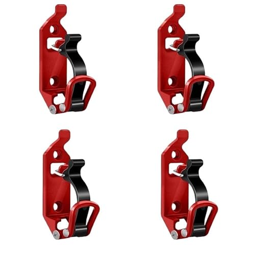 EPBRJMD 2/4 STK Schaufelhalter Auto Gepäckträgerhalter Werkzeug Schnellspanner Schaufel Axt Wandhalterung for Autoanhänger Wohnmobil Boot(Red 4PCS) von EPBRJMD