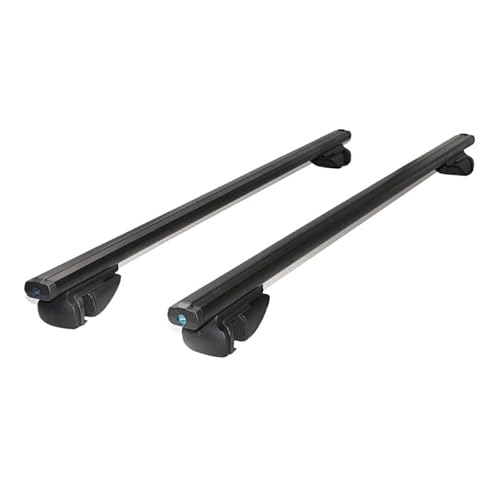 EPBRJMD 2 STÜCKE 120 Oder 135 cm Universal Passt Auto Mit Original Dachträger SUV Dachträger Querträger for Kajak Cargoline Snowboarden(Black 1.15M 2pcs) von EPBRJMD