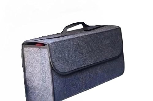 EPBRJMD Anti-Rutsch-Fach Kofferraum-Aufbewahrungs-Organizer Werkzeuge Auto-Aufbewahrungstasche Auto-Kofferraum-Organizer Weiche Filz-Aufbewahrungsbox Auto-Zubehör(1pc Gray-50-15-24cm) von EPBRJMD