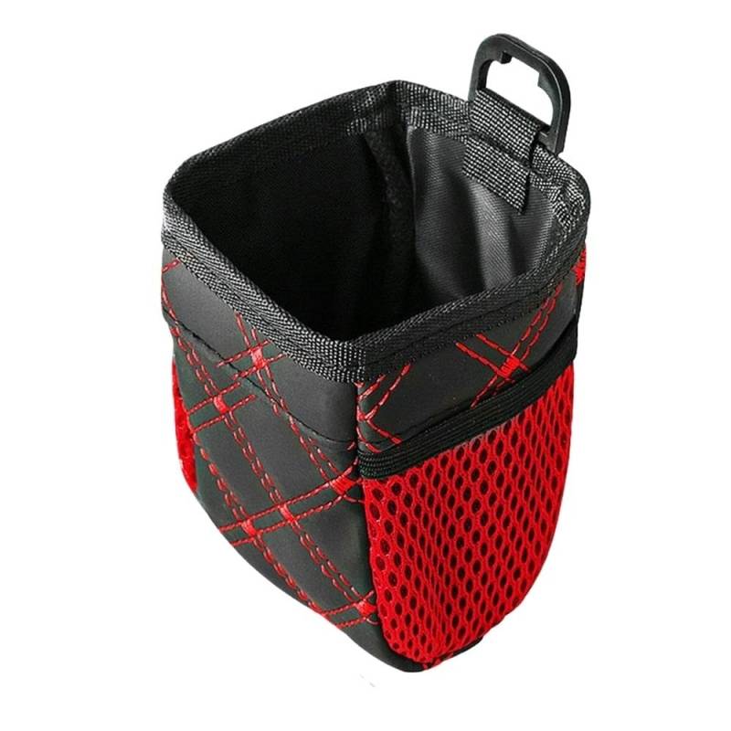 EPBRJMD Auto PU Leder Aufbewahrungstasche Hängende Air Vent Innenaufbewahrung Organizer Ordentlich Auto Organisation Box Autozubehör(RED) von EPBRJMD