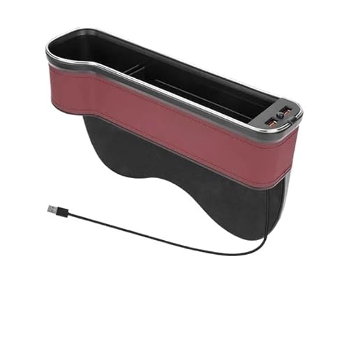 EPBRJMD Kompatibel mit Mazda 2 3 6 Skyactiv CX5 CX30 CX8 CX9 MX-5 BT-50 Auto-Aufbewahrungsbox mit Atmosphärenlicht, automatischer Reinigungs-Organizer, USB-Aufladung(Red Left) von EPBRJMD