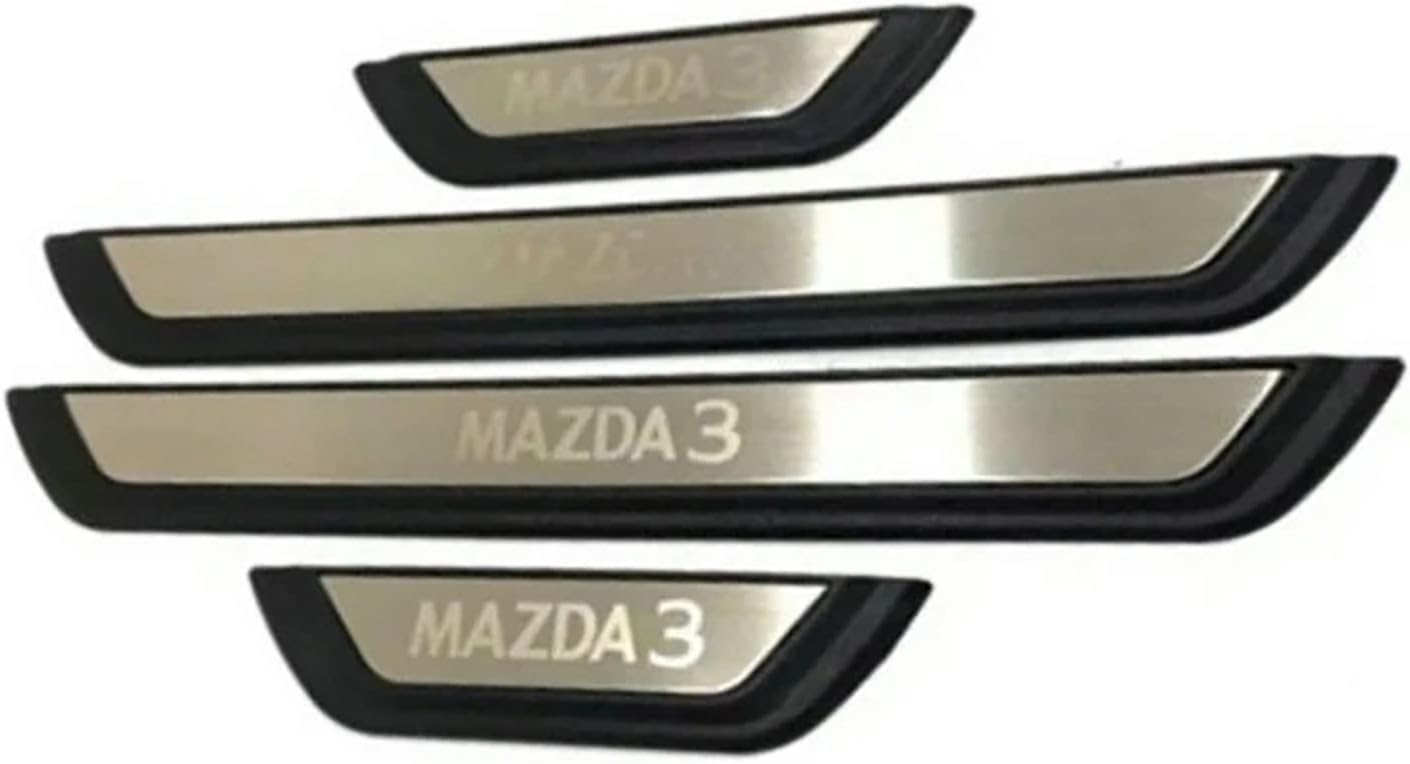 4 Stück Rostfreier Stahl Auto Einstiegsleisten für Mazda3 Mazda 3 2020-2021, Edelstahl Aufkleber Kantenschutz Styling Tuning Zubehör von EPEDIC