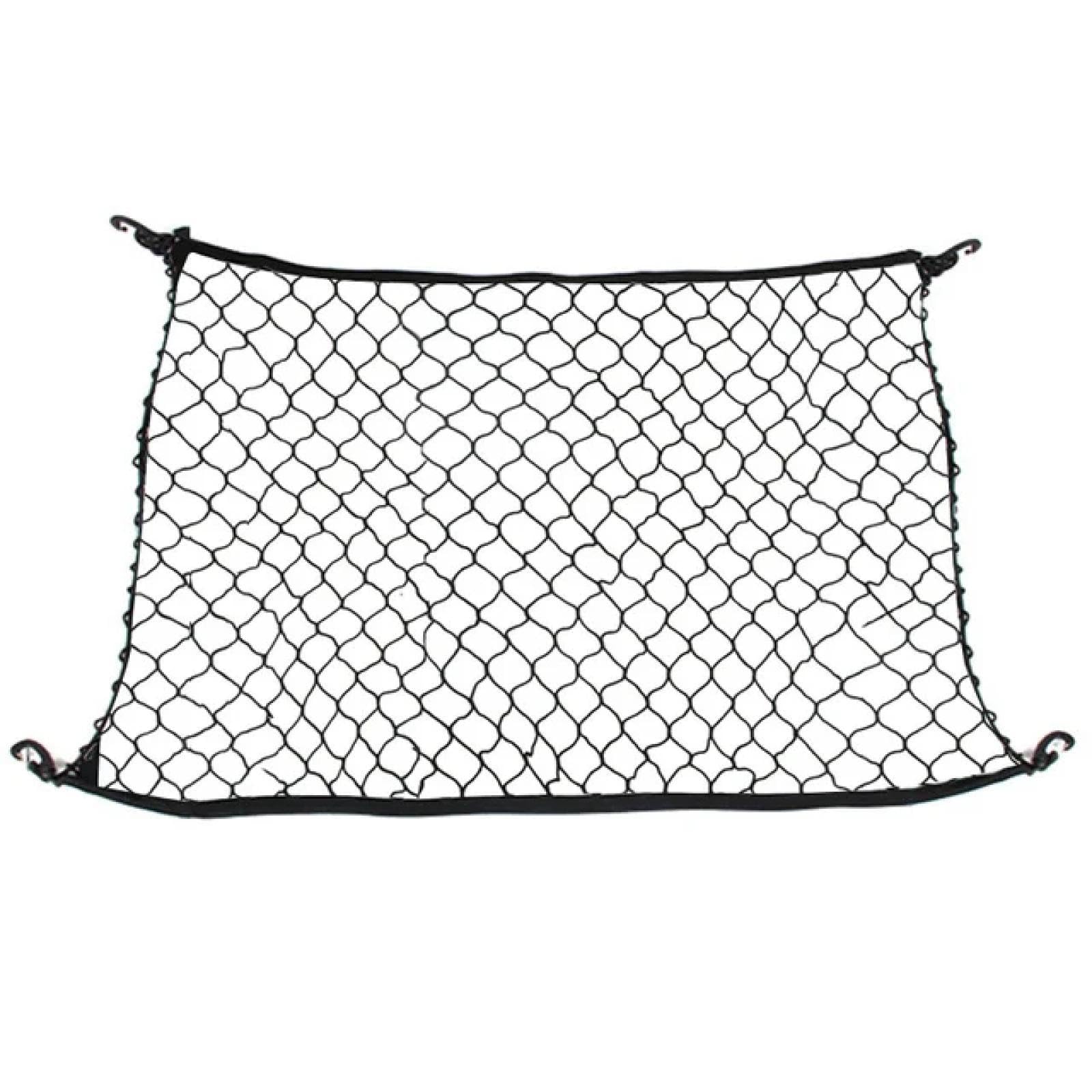 4 Hook 70x70 cm Auto Kofferraum Netz für Audi A4 S-line B9 2008-2023 B8 2012, Starkes Nylon Cargo Mesh Netz Gepäck Elastisches Auto Zubehör von EPKNYALD