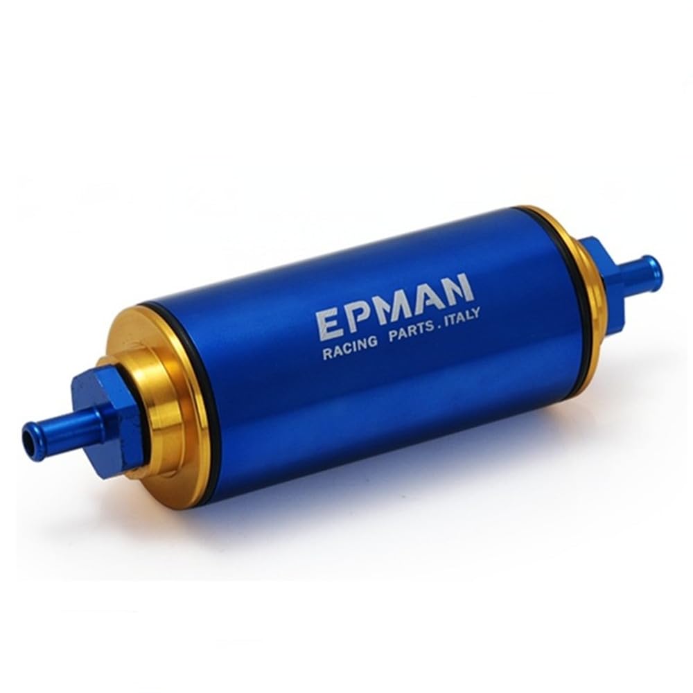 EPMAN Racing High Flow Kraftstofffilter, 8,6 mm, mit Edelstahl-SS-Element (blau) von EPMAN