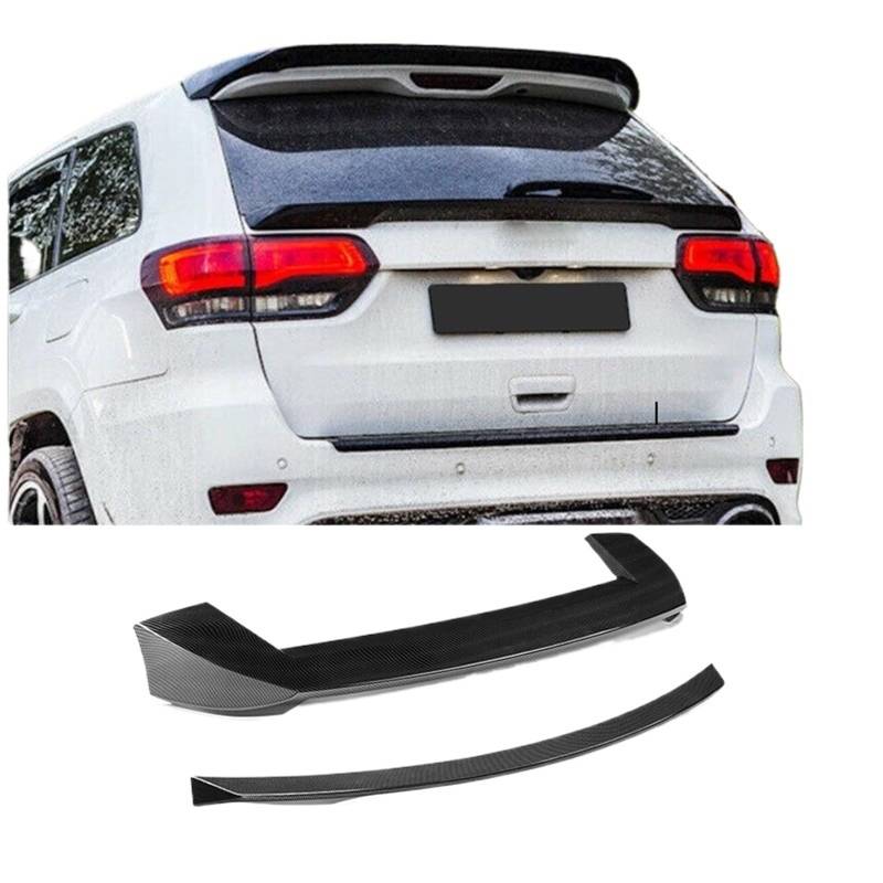 2013-2021 kompatibel for Jeep Grand Cherokee Hinten Dach Spoiler + Schwanz Tor Mid Flügel SRT Stil Stamm Flügel spoiler Körper Auto Zubehör(Matte black) von EPNYWJTE