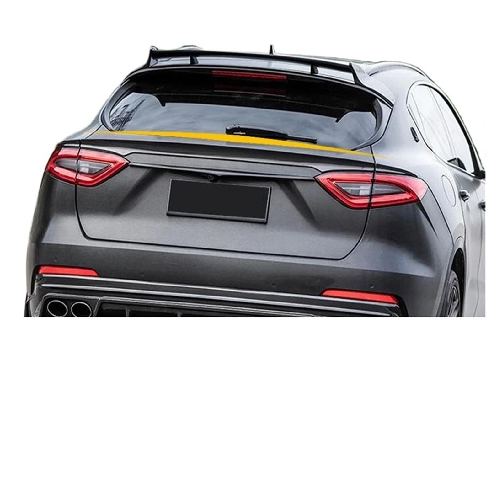 Auto Hinten Mittleren Stamm Spoiler Flügel Kompatibel For Maserati Levante S Sport Utility 4-Tür 2016-2019 Schwanz Boot Deckel Flügel Lippe Carbon Faser(Middle PC Only) von EPNYWJTE