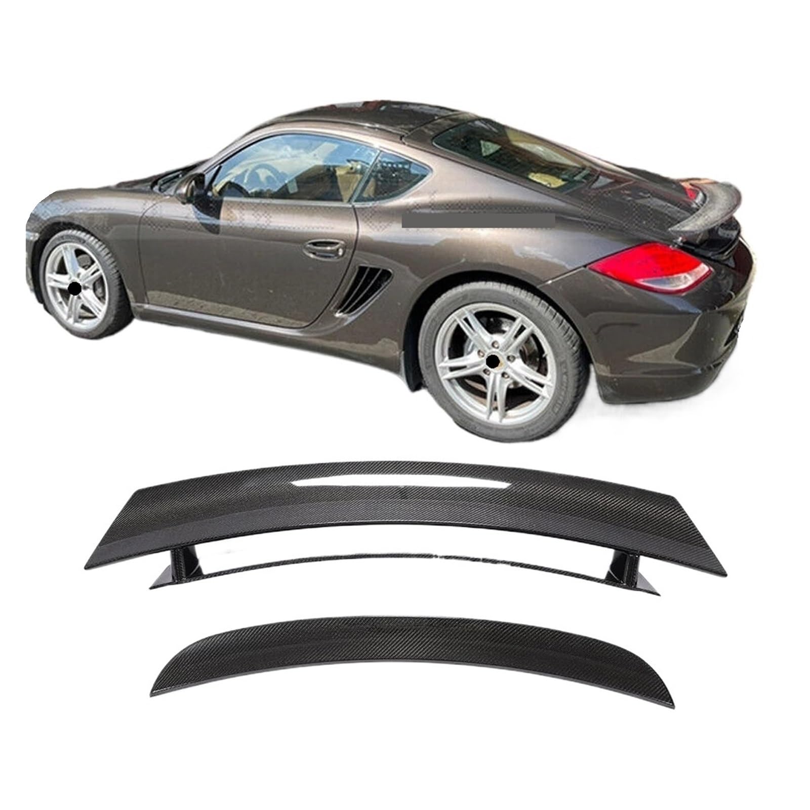 Auto Hinten Trunk-Boot Lip Flügel Spoiler Kompatibel for Porsche 987 Cayman 2005-2012 Carbon Fiber Hinten Stamm Spoiler flügel von EPNYWJTE