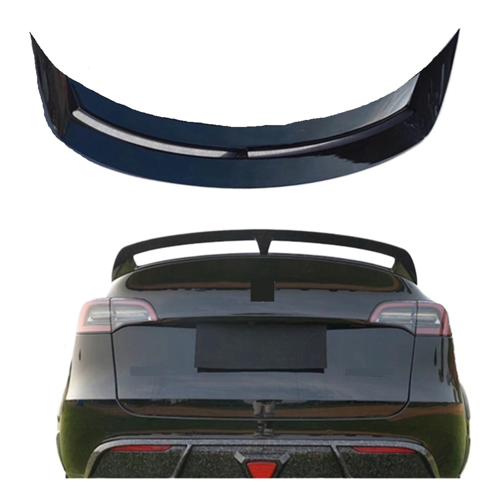 Auto Sport Version Hinten Schwanz Flügel Stamm Spoiler Außen Dekoration Geändert Körper Kit Kompatibel for Tesla Modell Y(Carbon fiber pattern) von EPNYWJTE