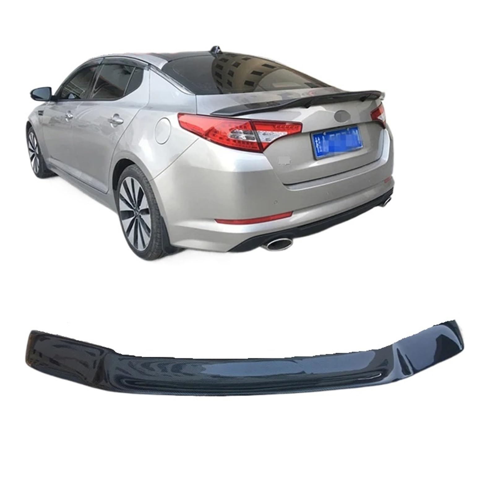 Auto Styling Zubehör 1 stücke Kompatibel for Kia Optima K5 2011-2013 Carbon Fiber Hinten Stamm Lip Flügel spoiler von EPNYWJTE