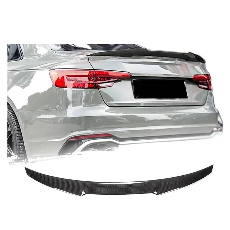 Carbon-Faser-Auto-hinterer Kofferraum-Racing-Spoiler-Boot-Lippenflügel, kompatibel for Audi A4 B9 Sline S4 Sedan 2017–2020. Heckspoiler-Boot-Flügel von EPNYWJTE