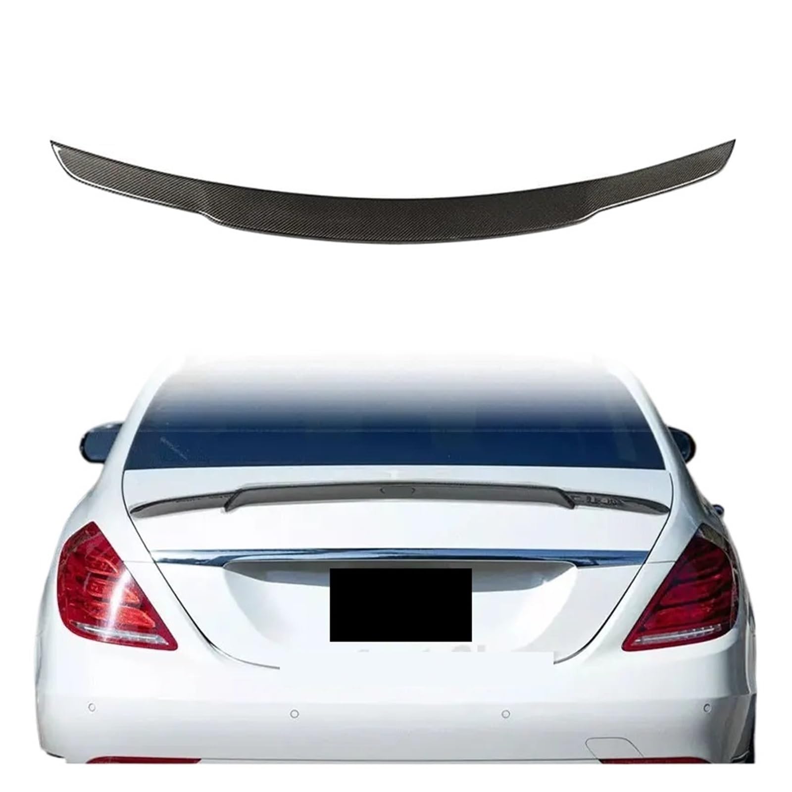 Carbon Fiber Auto Hinten Heckspoiler Flügel Kompatibel for Benz S Klasse W222 S63 Limousine 2014-2019 Heckspoiler boot Deckel Flügel Lippe von EPNYWJTE