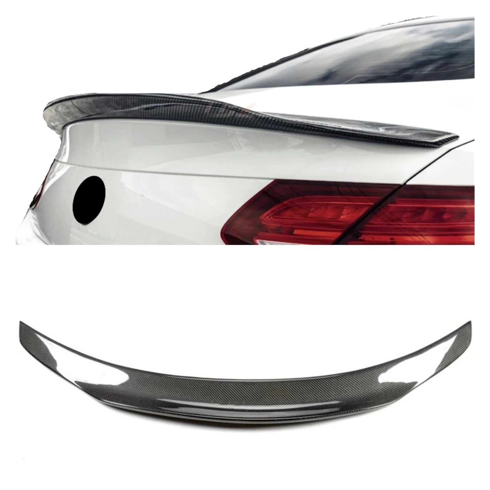 Carbon Fiber Tail Wing Kompatibel for Benz C-Klasse W205 C200L C260L C63 AGM 15-20 Modifizierte Heckspoiler körper Kit Auto Zubehör(Four doors) von EPNYWJTE