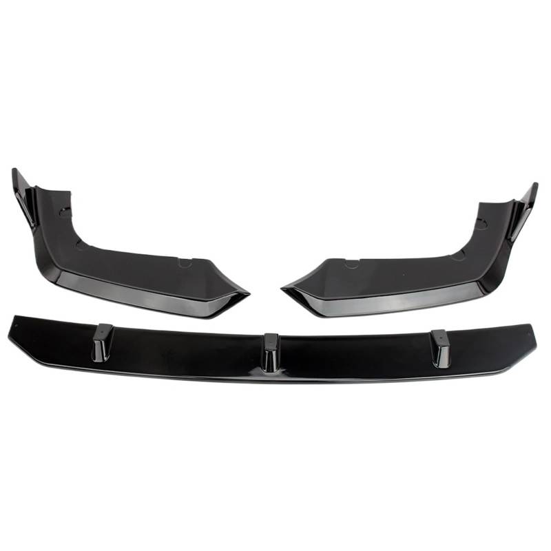 Frontstoßstangenlippe für Autos 3-stufiger Frontlippensplitter Spoiler Seitlicher unterer Splitter Body Kit Kompatibel for BMW X5M/F95 2020-2023(Glossy Black) von EPNYWJTE