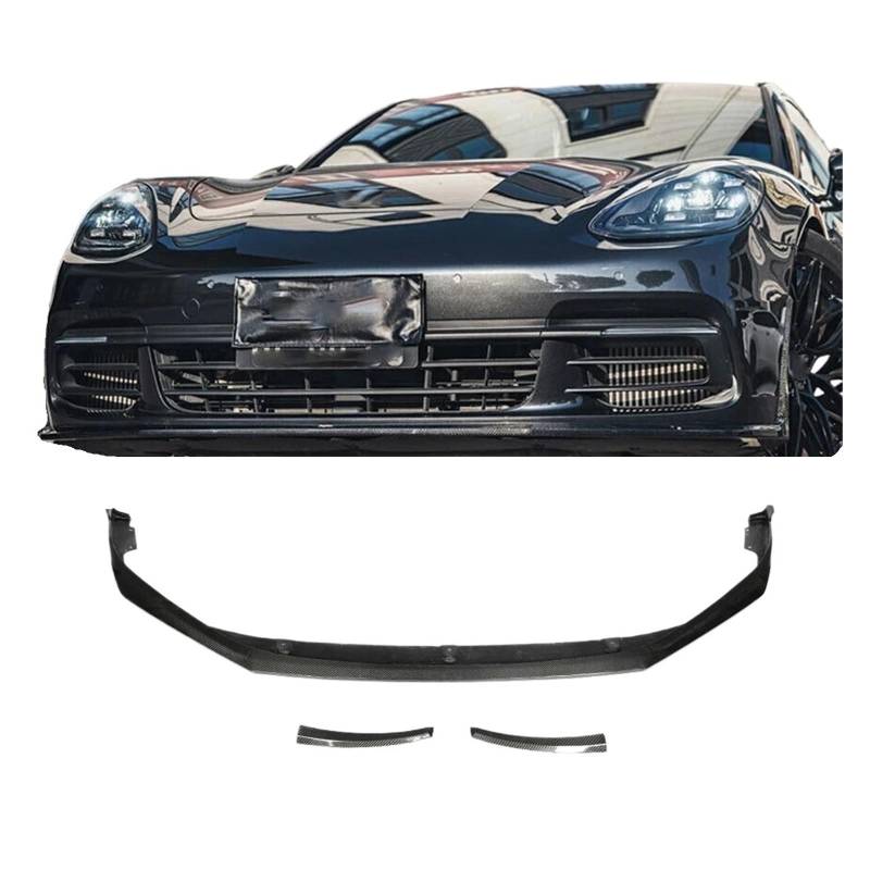 Frontstoßstangenlippe für Autos Auto-Frontstoßstangen-Lippenspoiler-Splitter, Kohlefaser, kompatibel for Porsche 971 Standard 2017–2019. Auto-Frontstoßstangen-Lippensplitter von EPNYWJTE