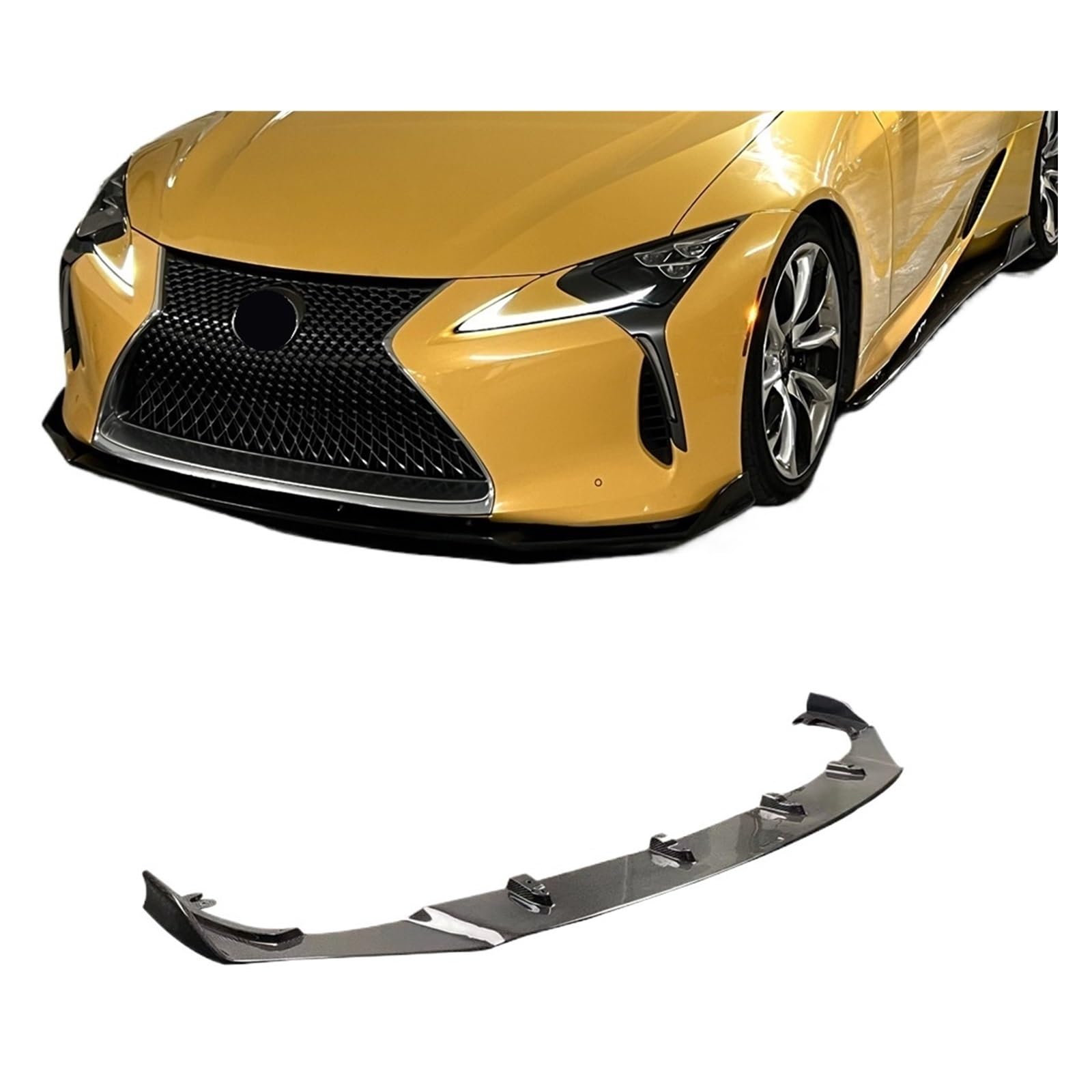 Frontstoßstangenlippe für Autos Carbon Fiber Art Style Frontlippe Kompatibel for Lexus LC500 LC500H Frontschürze Lip Bodykit von EPNYWJTE