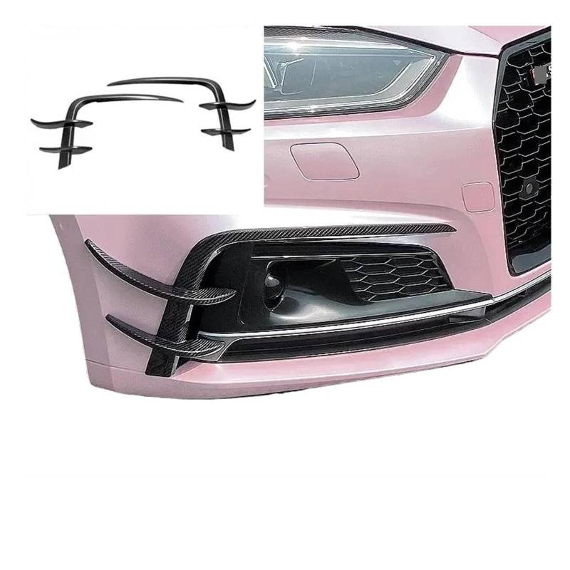 Frontstoßstangenlippe für Autos Carbon Fiber Front Bumper Lip Grille Splitter Schürzen Nebel Licht Abdeckung Kompatibel for AUDI A5 S5 B9 2017 2018 2019 2020(STYLE B) von EPNYWJTE