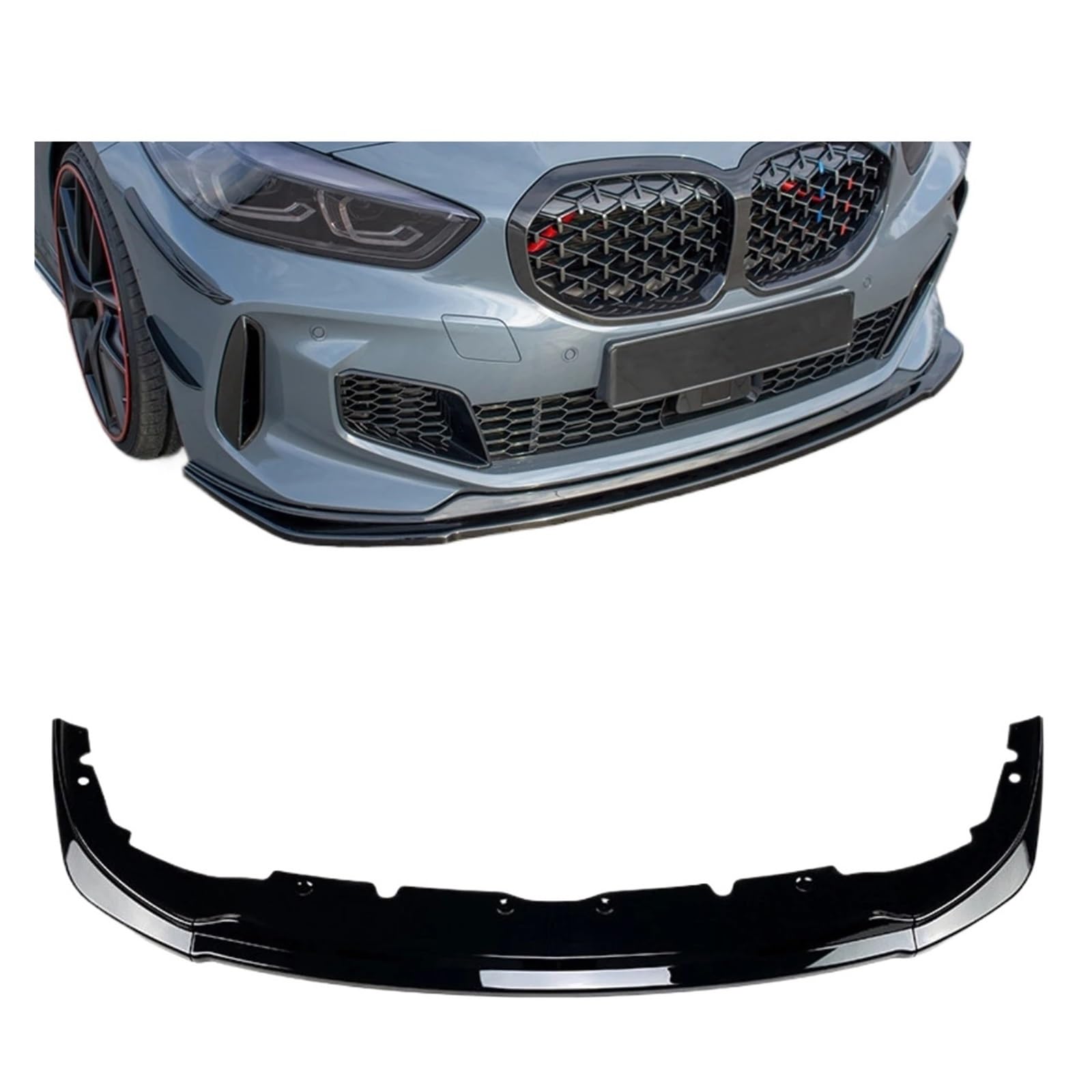 Frontstoßstangenlippe für Autos F40 Frontlippe Carbon Fiber Bumper Splitter Spoiler Lip Diffusor Schutz Kompatibel for BMW 1 Serie F40 Sport Fließheck 2020 + Körper kit(Glossy Black) von EPNYWJTE