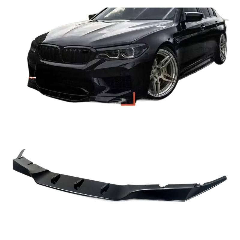 Frontstoßstangenlippe für Autos Frontspoilerlippe for Stoßstange, kompatibel mit BMW F90 M5, 2018–2020, Wettbewerbsspoiler for Limousine, BodyKit, schwarz glänzend, Pre-Facelift von EPNYWJTE