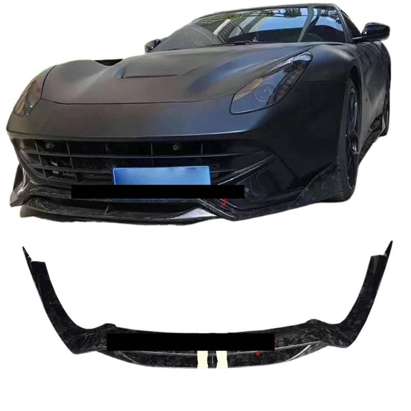 Frontstoßstangenlippe für Autos Geschmiedete Carbonfaser-Frontstoßstangenlippe, kompatibel mit Ferrari F12 Berlinetta Frontsplitter im DMC-Stil 2013 2014 2015 2016(Carbon Fiber) von EPNYWJTE