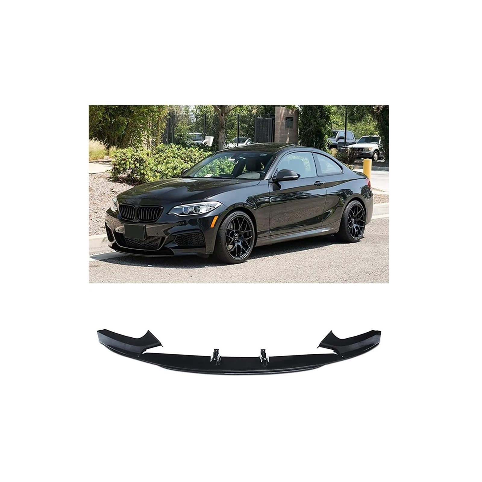 Frontstoßstangenlippe für Autos Kompatibel for BMW F22, kompatible 2er-Serie, Präfix Piano Black, 2013 und höher, Frontlippe – Body Kit, Auto-Styling-Modifizierung von EPNYWJTE