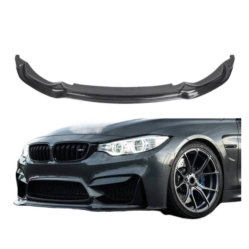 Frontstoßstangenlippe für Autos Kompatibel for BMW F80 M3 F82 F83 M4 2014-2018 Trockenkohlefaser V-Stil Body Kit Autozubehör Auto Frontstoßstangenlippe Splitter von EPNYWJTE