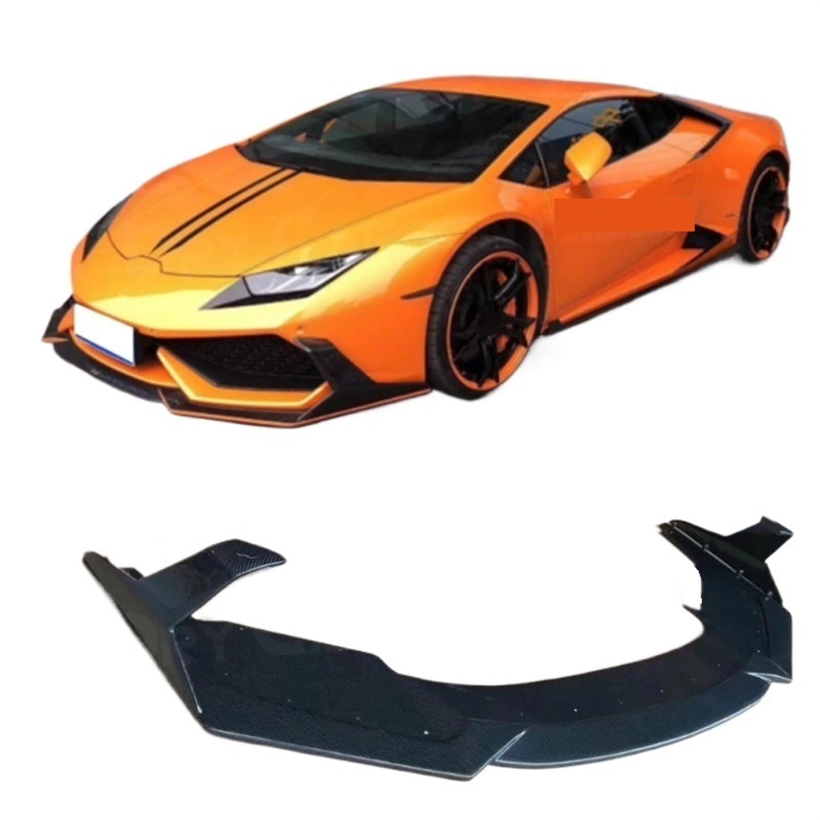 Frontstoßstangenlippe für Autos Kompatibel for Lamborghini Huracan LP610 2014-2018 Carbon Fiber Stoßfänger Vorne Lip Diffusor Spoiler Abdeckung von EPNYWJTE