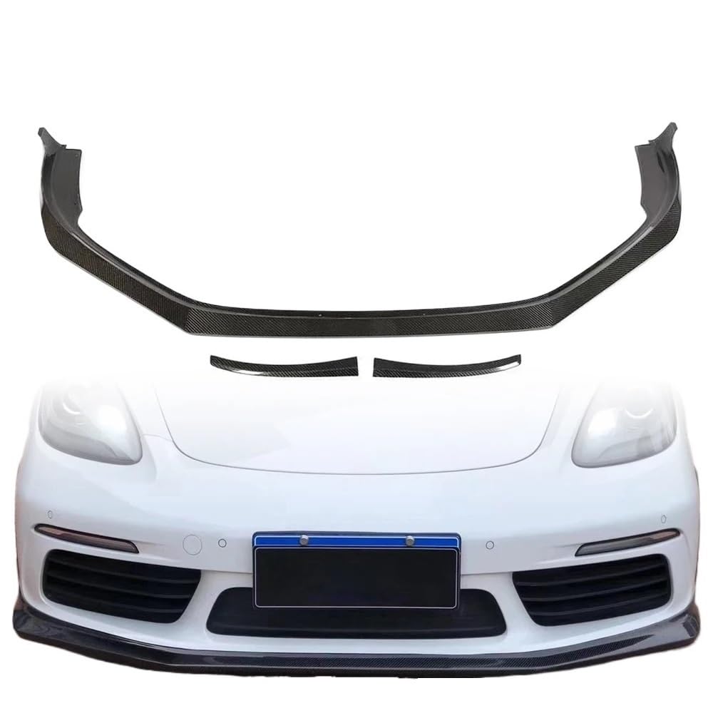 Frontstoßstangenlippe für Autos Kompatibel for Porsche 718 Auto Front Lippe Und Splitter Carbon Faser Auto Vorderen Stoßfänger Kinn Lip Spoiler Körper Kit autos Zubehör von EPNYWJTE