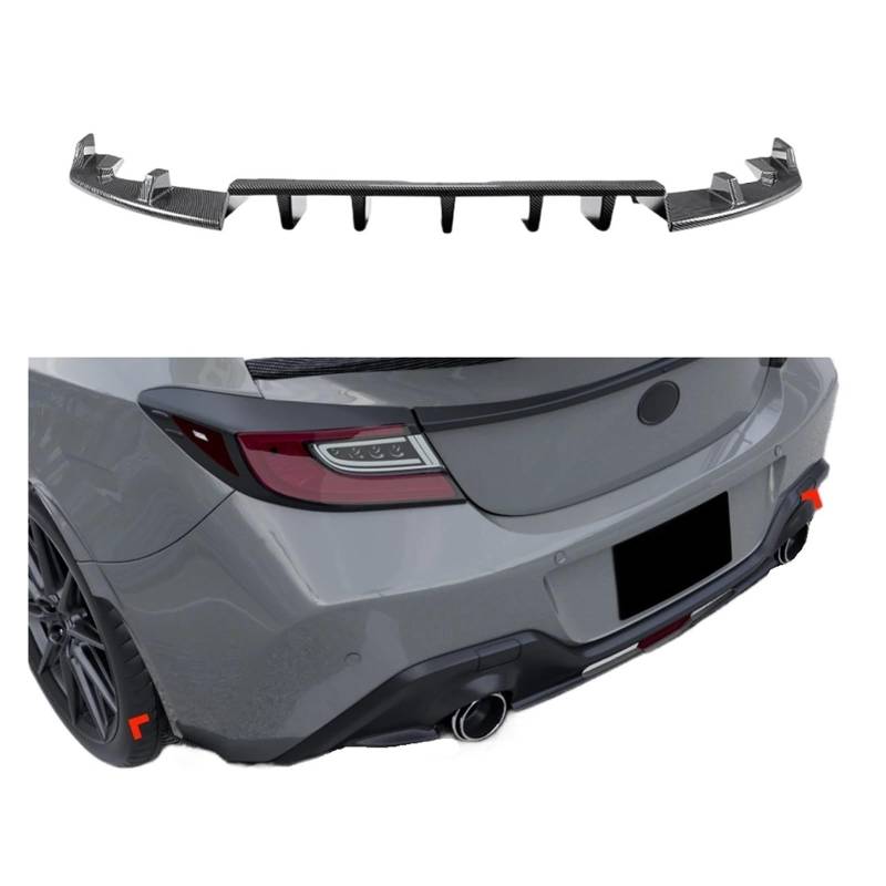 Glänzend schwarz hintere Lippe Spoiler Ecke Auto Body Kit Modifikation Schutz kompatibel for Toyota GR86 Subaru BRZ 2022+(Carbon Black) von EPNYWJTE