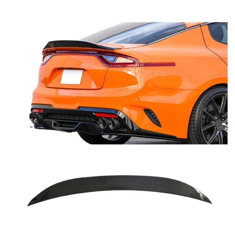 Heckflügel Heckspoiler kompatibel for Kia Stinger 2018–2023, Heckkofferraum-Boot-Spoiler-Flügel, Body-Kits, Zubehör, Kohlefaser-Stinger-Flügel von EPNYWJTE