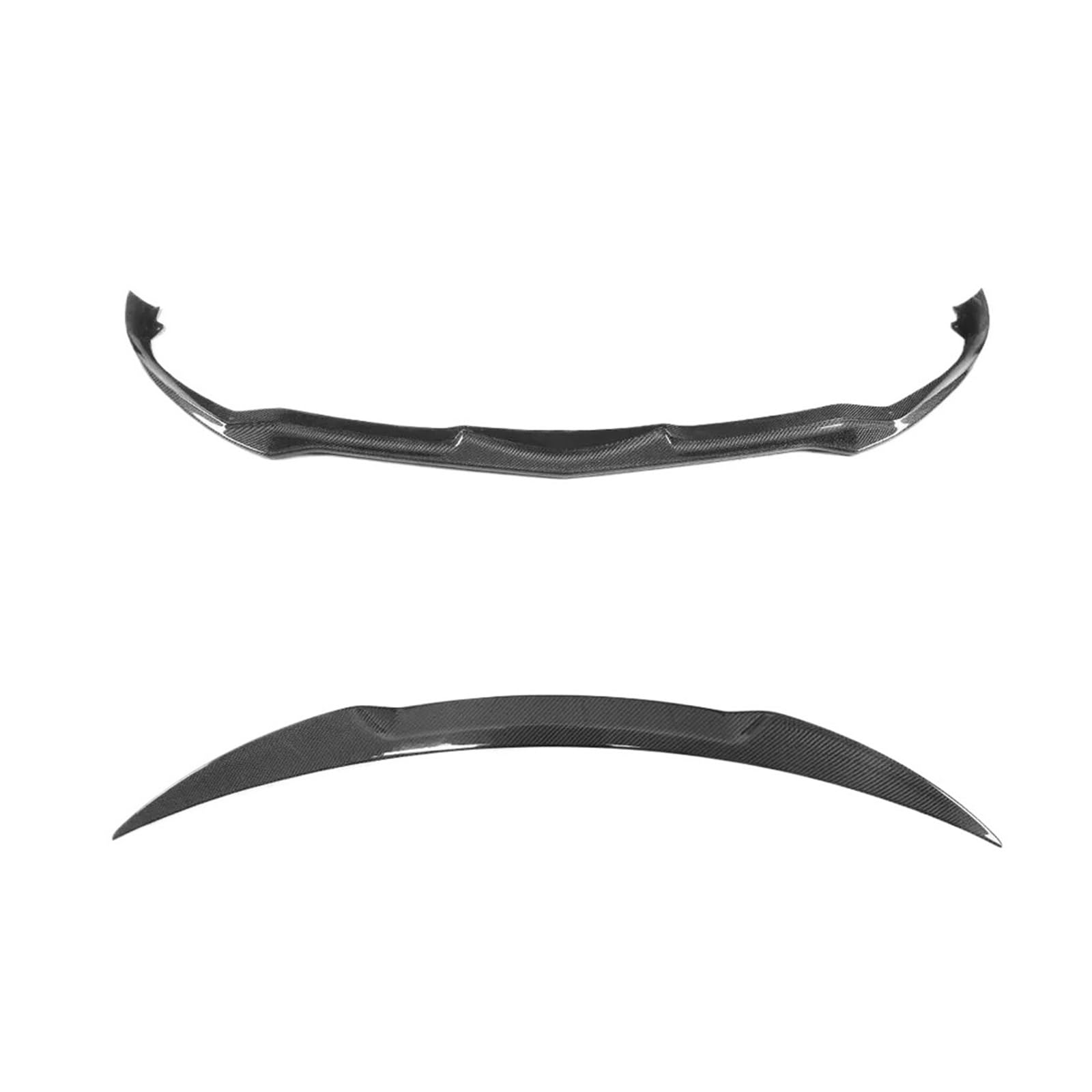 Heckflügel Kompatibel for Alfa Romeo Giulia Sport 2016–2022, Karosserie-Kits, vordere Stoßstange, Lippe, hinterer Kofferraum, Racing-Spoiler, Kohlefaser/FRP, schwarze Lippe(Carbon Fiber) von EPNYWJTE