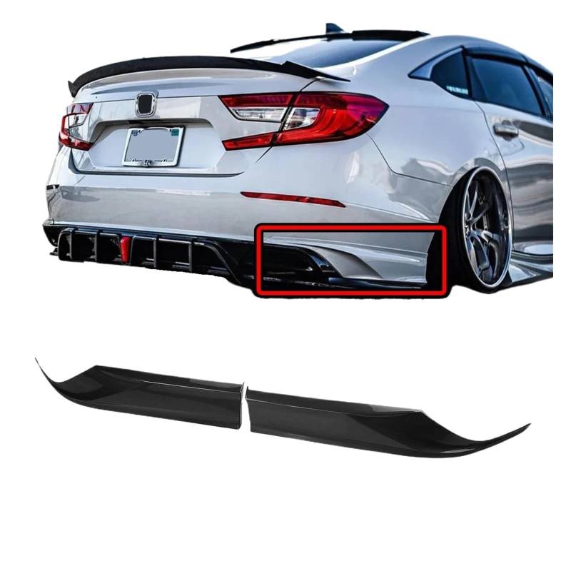 Heckspoiler-Diffusor-Spoiler A Pair Compatible For Honda Accord 10th 10.5th 2018-2022 Car Rear Bumper Side Splitter Lower Diffuser Lip Spoiler Canard Guard Corner Trim(Carbon Fiber) von EPNYWJTE