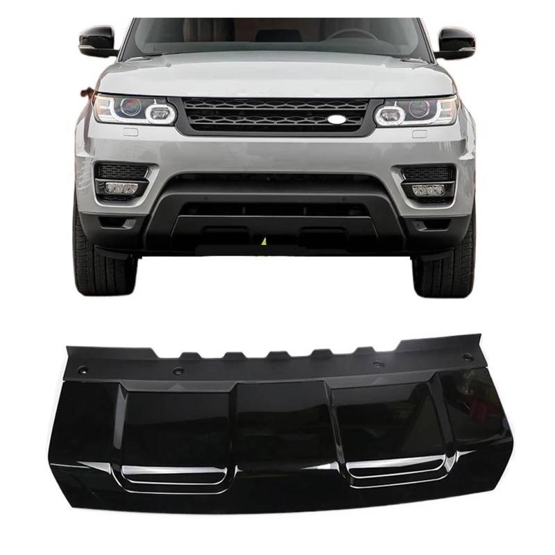 Heckspoiler-Diffusor-Spoiler Abschlepphaken Frontspoiler Stoßstange + Heckdiffusor Unterer Unterfahrschutz Anhängerabdeckung Schwarz Kompatibel for Land Rover Range Rover Sport 2014–17 von EPNYWJTE